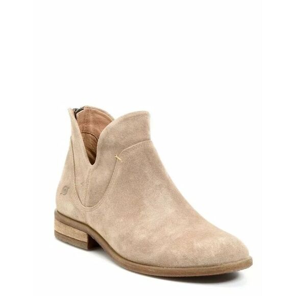 Born Arula Suede Ankle Bootie Women's 7.5 Color Beige - Picture 1 of 11